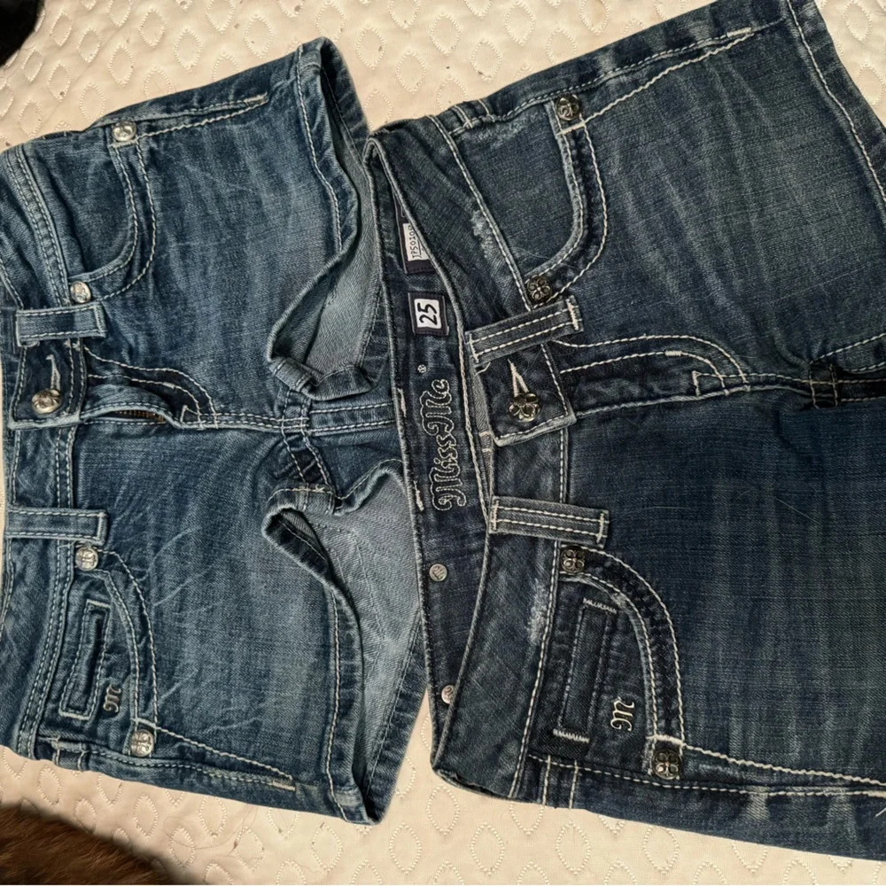 Two pairs of Miss Me Jean shorts, size 25. - Picture 4 of 4